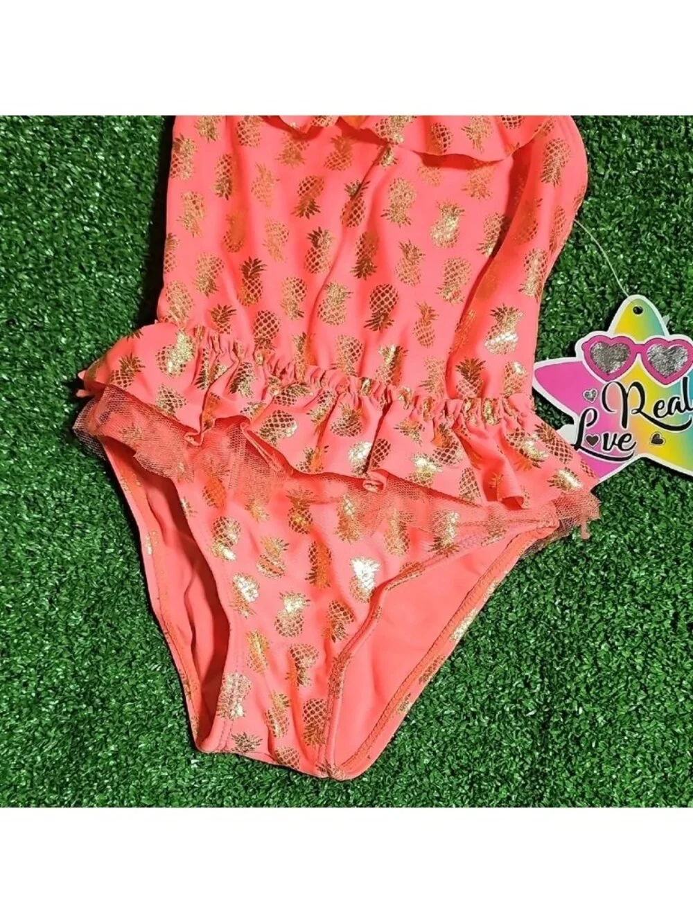 Coral Pineapple Print 2T Swimwear